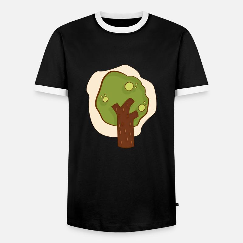 Tree - Men's Ringer Shirt - black/white