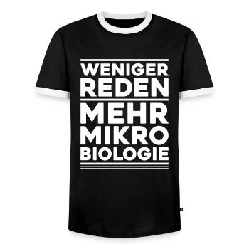 Mikrobiologie Mikrobiologe Biologie Biologe - Männer Kontrast-T-Shirt - Schwarz/Weiß - Vorne - AI Model Female 172 light (172cm) & AI Model Male 178 light (178cm)