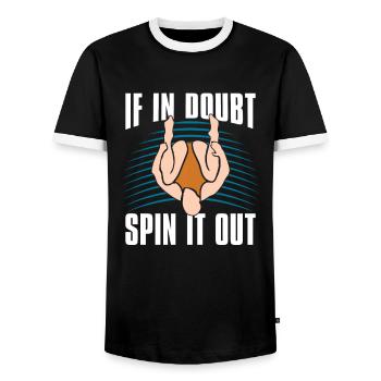 Plongeurs Lustig - T-shirt contrasté Homme - noir/blanc - Devant - AI Model Female 172 light (172cm) & AI Model Male 178 light (178cm)