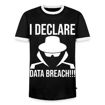 Cybersecurity Computer Security Cybersecurity - Men's Ringer Shirt - black/white - Front - AI Model Female 172 light (172cm) & AI Model Male 178 light (178cm)
