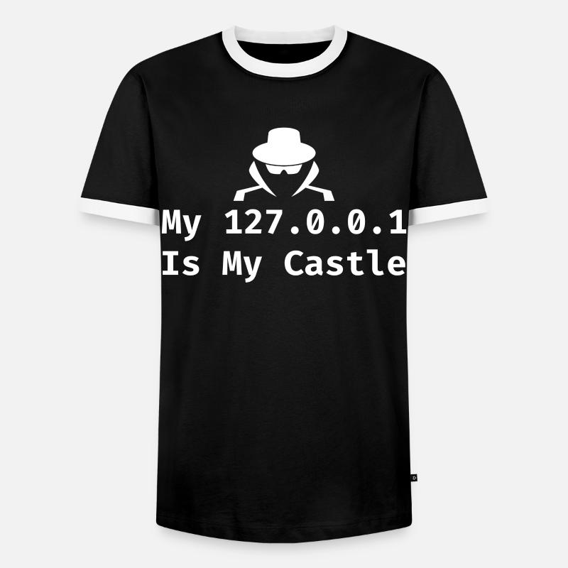 Cybersecurity Computersicherheit Cybersecurity - Männer Kontrast-T-Shirt - Schwarz/Weiß