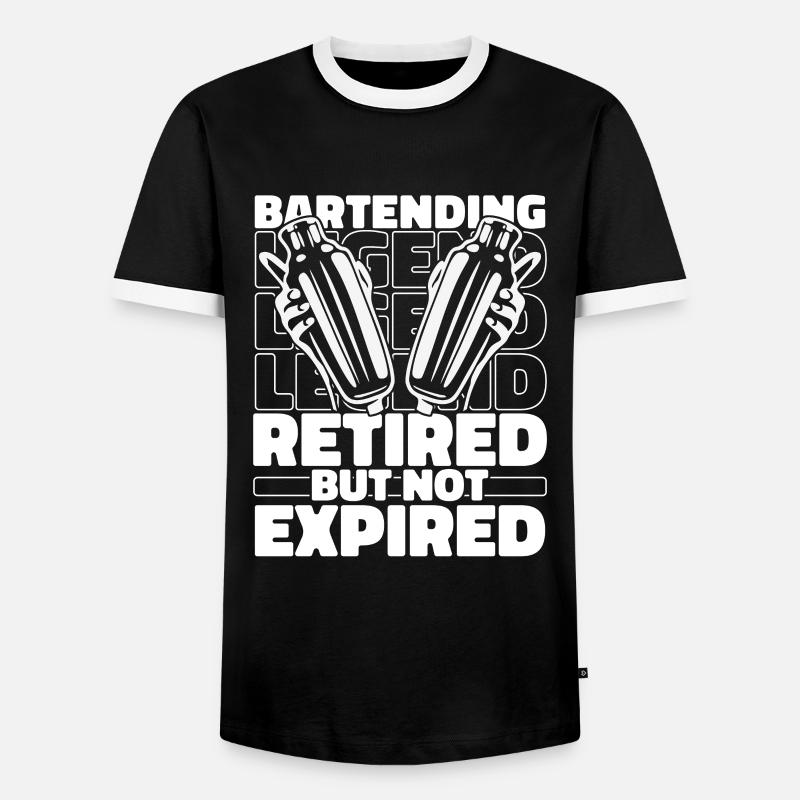 Bartender Retired Bartender - Men's Ringer Shirt - black/white
