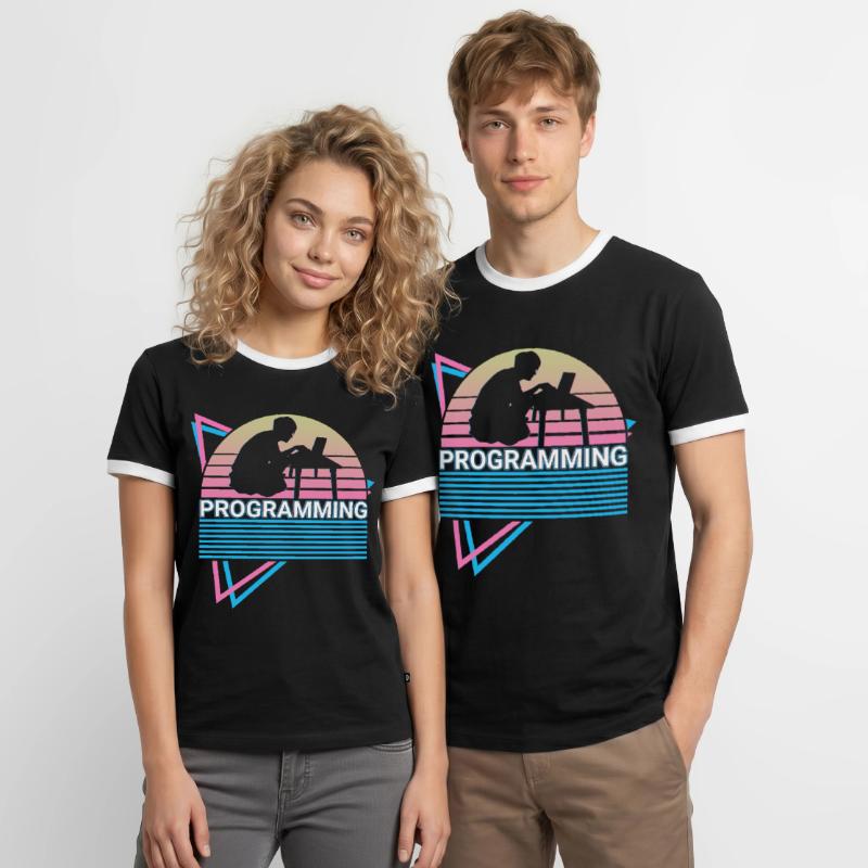 Programmeur de programmation Retro T-shirt contrasté Homme