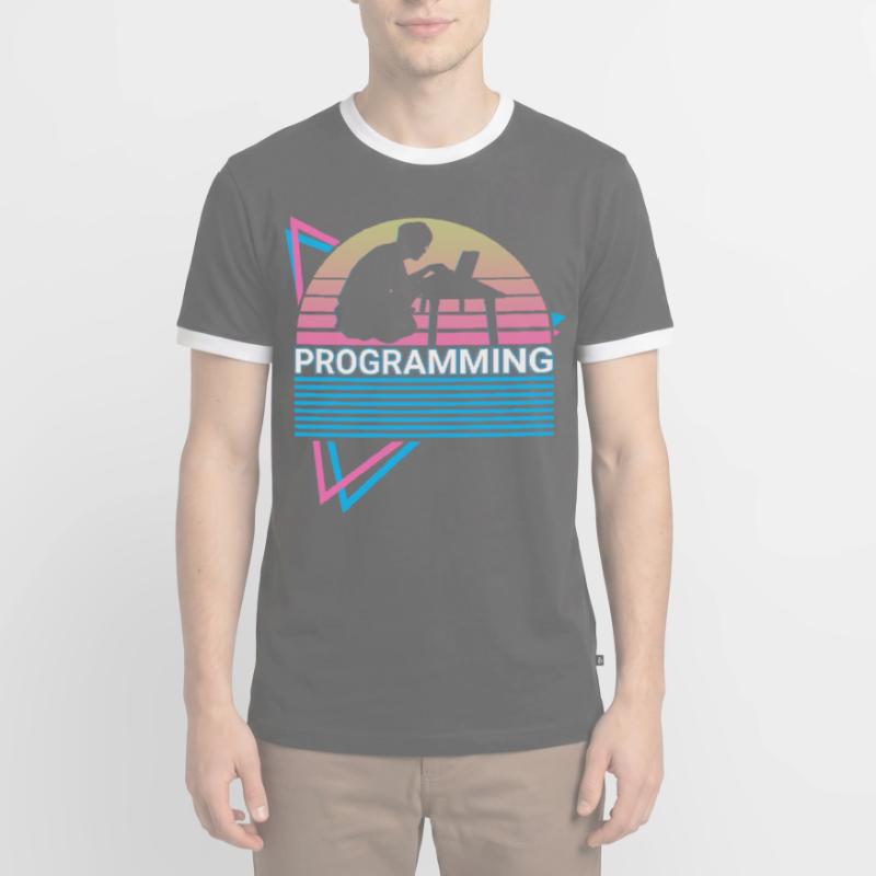 Programmeur de programmation Retro T-shirt contrasté Homme