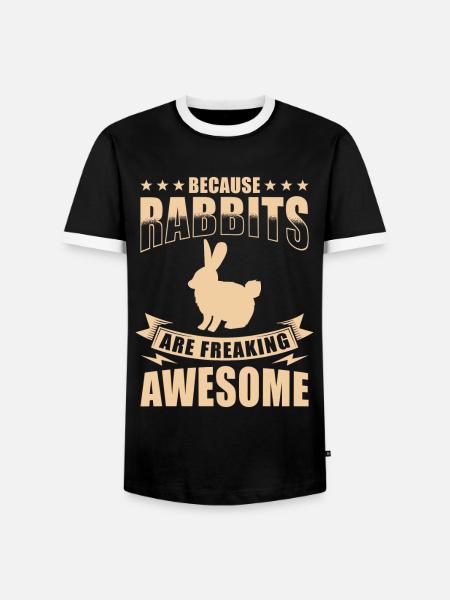 Hase Chinesisches Sternzeichen - Männer Kontrast-T-Shirt - Schwarz/Weiß