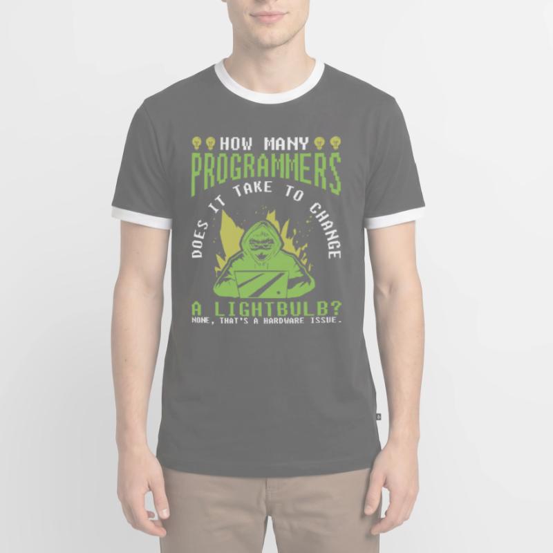 Développeur Coder Programmeur Drôle T-shirt contrasté Homme