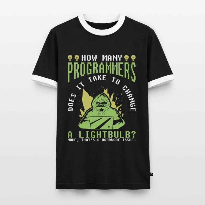 Entwickler Coder Programmierer Witzig Männer Kontrast-T-Shirt