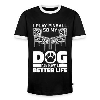 Flipper - T-shirt contrasté Homme - noir/blanc - Devant - AI Model Female 172 light (172cm) & AI Model Male 178 light (178cm)