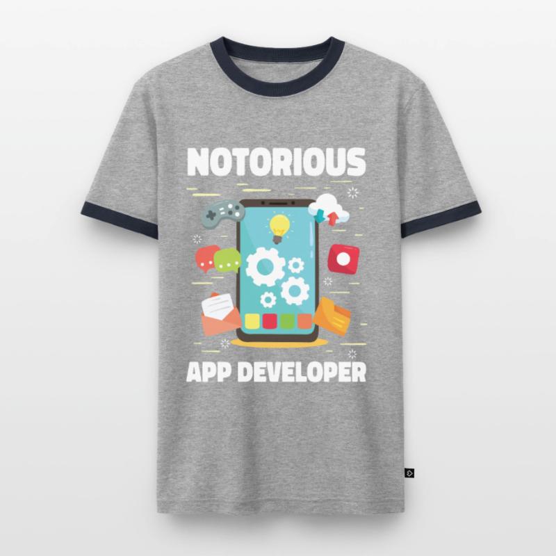 Développeur Coder Programmer App T-shirt contrasté Homme