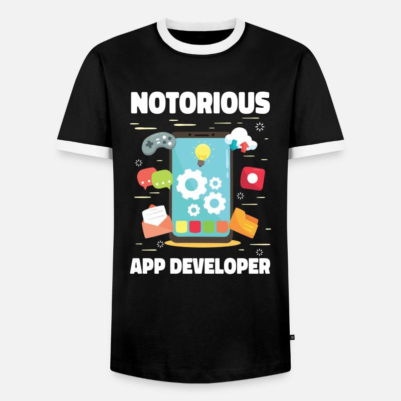 Entwickler Coder Programmierer App - Männer Kontrast-T-Shirt - Schwarz/Weiß