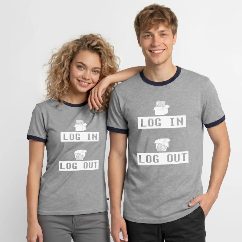 Développeur Coder Programmeur Drôle T-shirt contrasté Homme