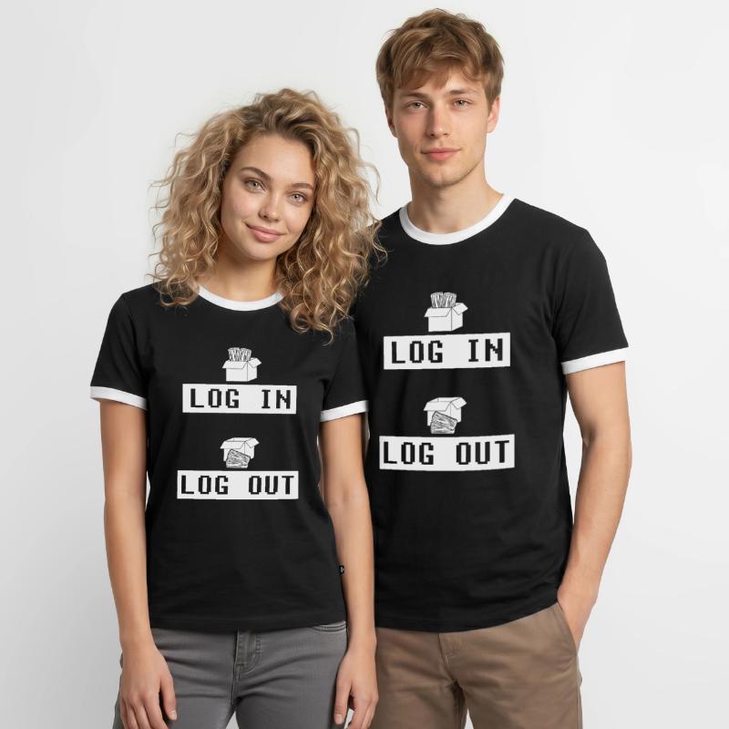 Developer Coder Programmer Funny Men's Ringer Shirt