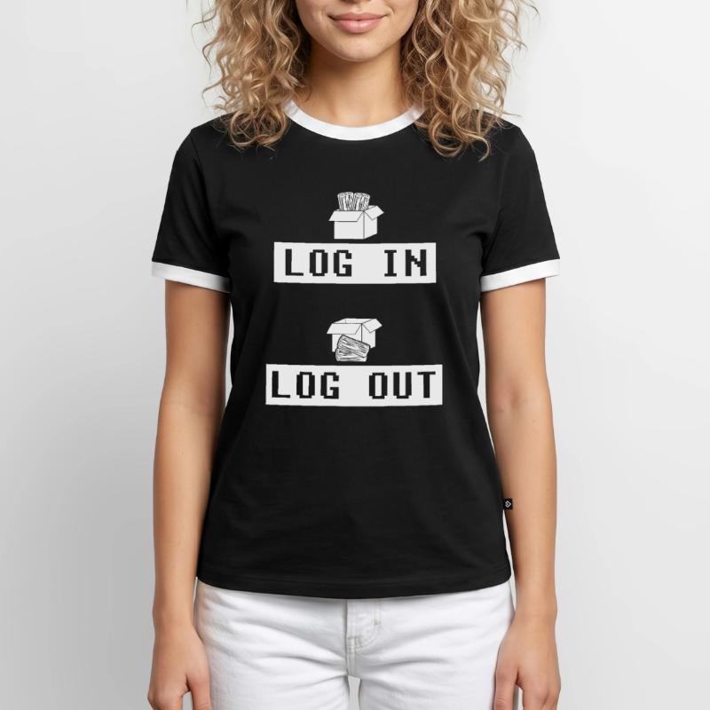 Developer Coder Programmer Funny Men's Ringer Shirt