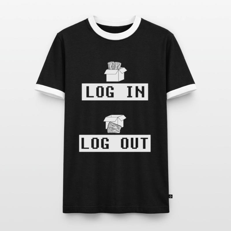 Developer Coder Programmer Funny Men's Ringer Shirt