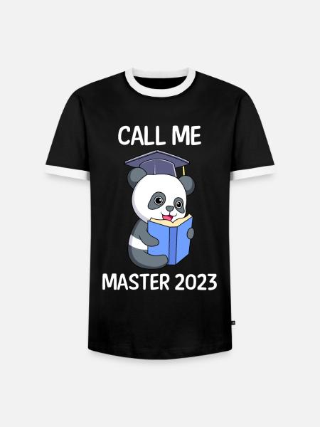 Master Abschluss 2023 Masterabschluss - Männer Kontrast-T-Shirt - Schwarz/Weiß
