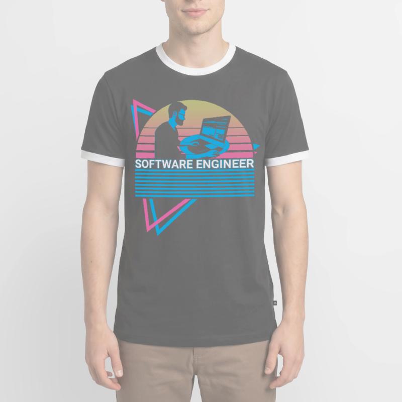 Software Engineer Software Engineering Retro Men's Ringer Shirt