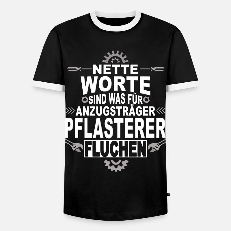 Bauarbeiter Pflasterer - Männer Kontrast-T-Shirt - Schwarz/Weiß