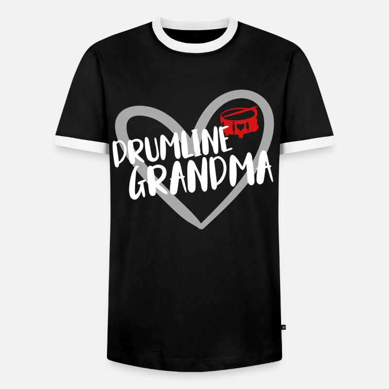 Drumline Trommeln Geschenk - Männer Kontrast-T-Shirt - Schwarz/Weiß