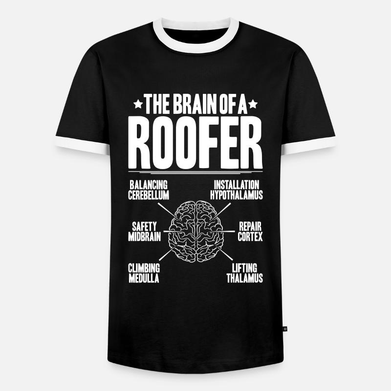 Dachdecker Dachdeckerei Dachdecken Roofer Roofing - Männer Kontrast-T-Shirt - Schwarz/Weiß