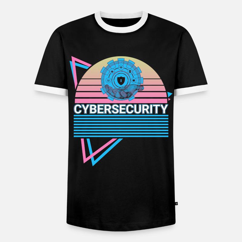Cybersecurity Computer Security Cybersecurity - Men's Ringer Shirt - black/white