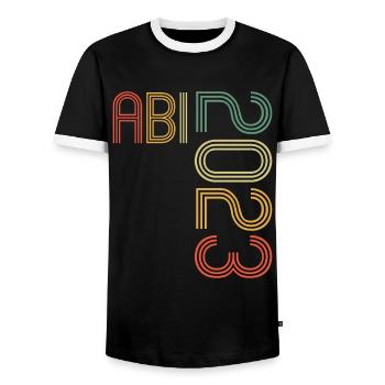 Abitur Gymnasium Femmes et Hommes Abi 2023 - T-shirt contrasté Homme - noir/blanc - Devant - AI Model Female 172 light (172cm) & AI Model Male 178 light (178cm)