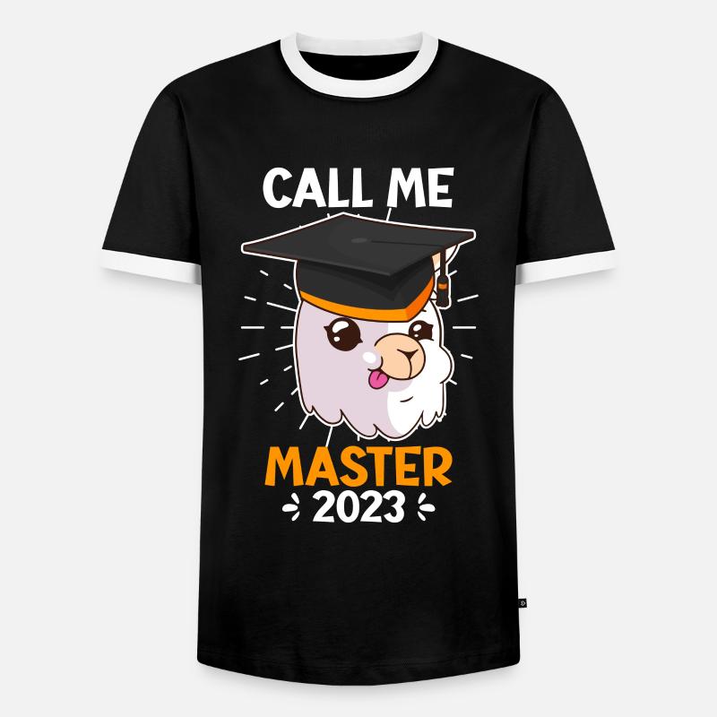 Master 2023 Studiumabschluss - Männer Kontrast-T-Shirt - Schwarz/Weiß