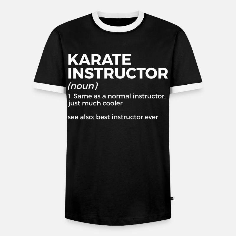 Karate - Men's Ringer Shirt - black/white