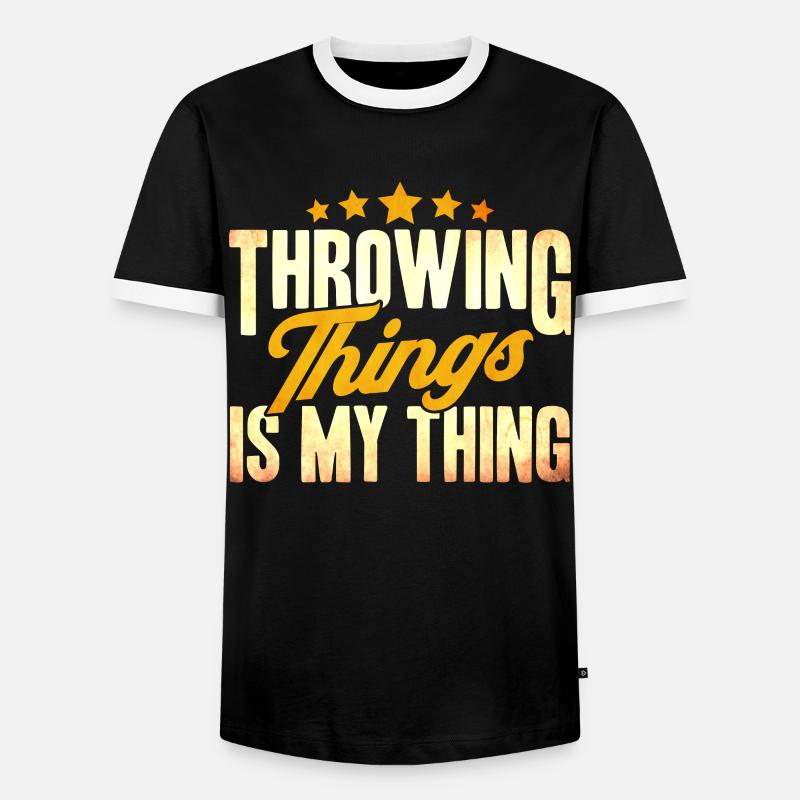 Diskuswerfen Diskuswerfer Geschenk - Männer Kontrast-T-Shirt - Schwarz/Weiß