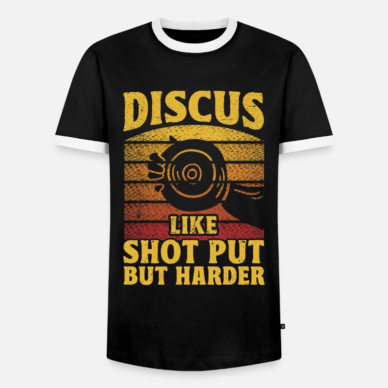 Diskuswerfen Diskuswerfer Geschenk - Männer Kontrast-T-Shirt - Schwarz/Weiß