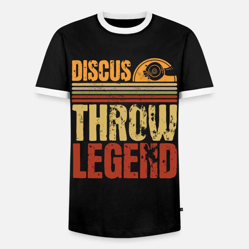 Discus Throw Discus Thrower Gift - Men's Ringer Shirt - black/white