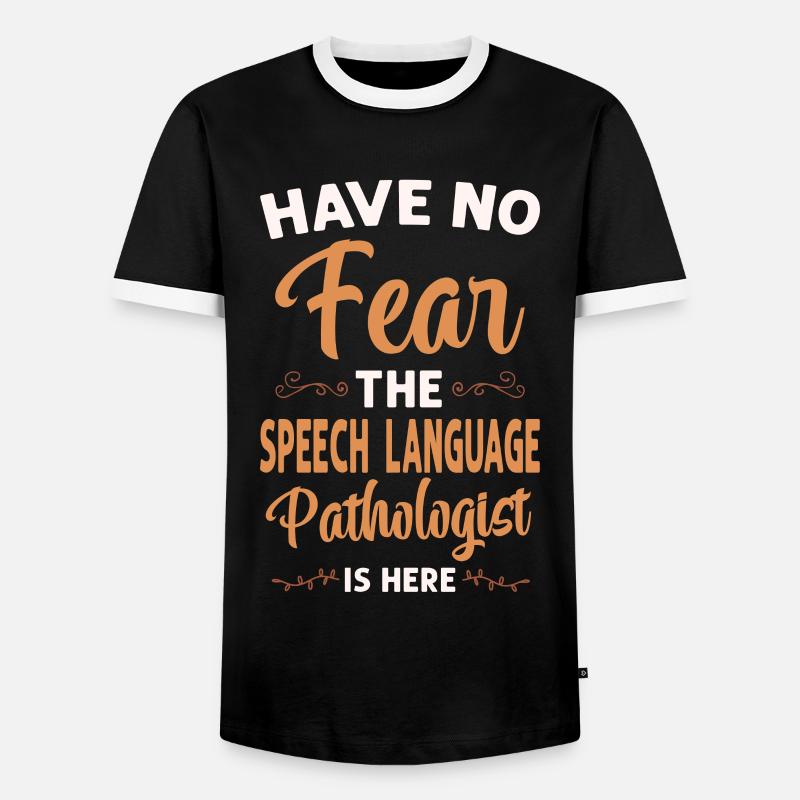 Speech Therapist Therapy Assistant - Men's Ringer Shirt - black/white