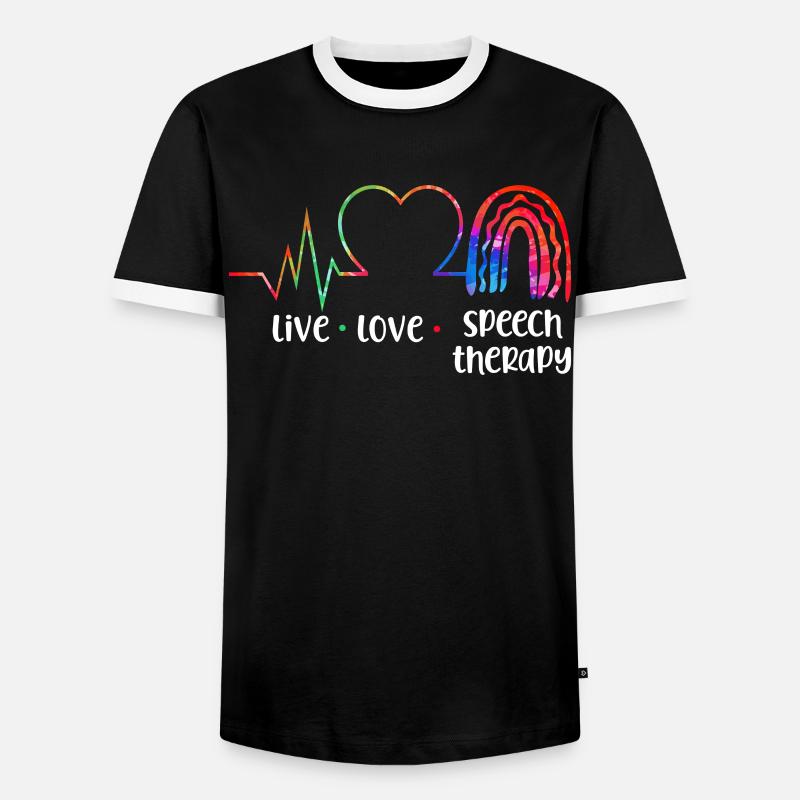Speech Therapist Therapy Assistant - Männer Kontrast-T-Shirt - Schwarz/Weiß