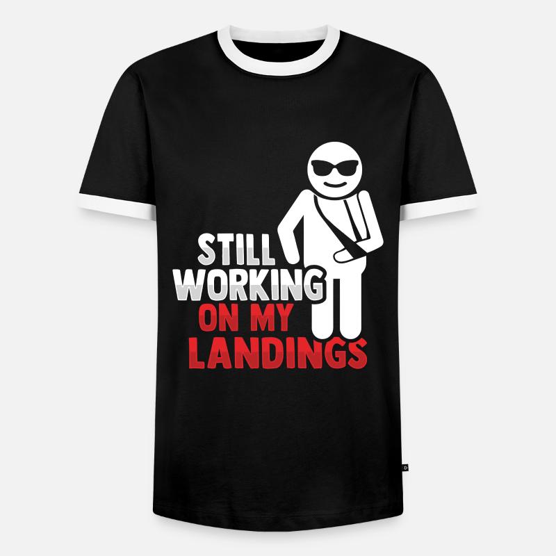 Fractured arm Broken arm - Men's Ringer Shirt - black/white