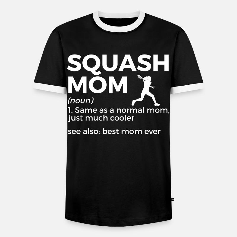 Squash Player - Men's Ringer Shirt - black/white