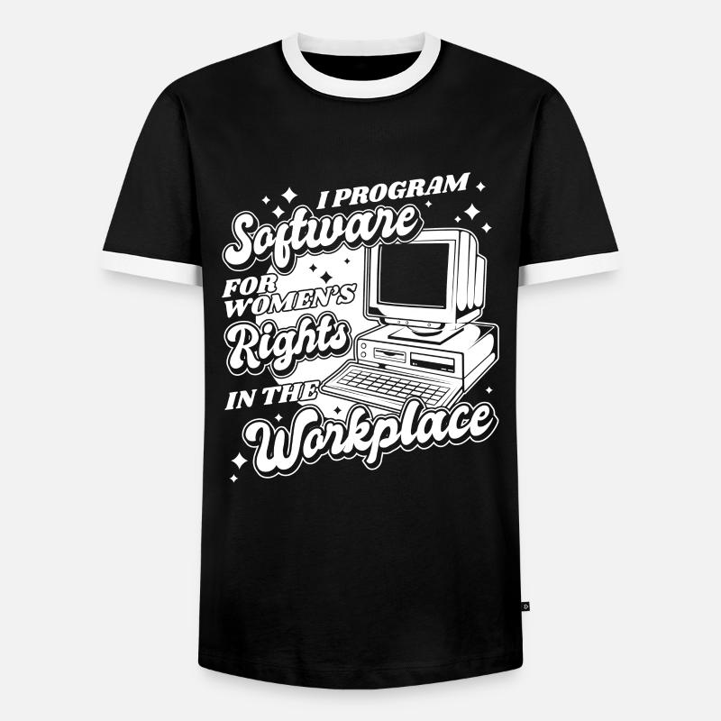 Entwickler Coder Programmierer Computer - Männer Kontrast-T-Shirt - Schwarz/Weiß