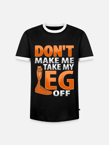 Amputiertes Bein Beinprothese Prothese Amputation - Männer Kontrast-T-Shirt - Schwarz/Weiß
