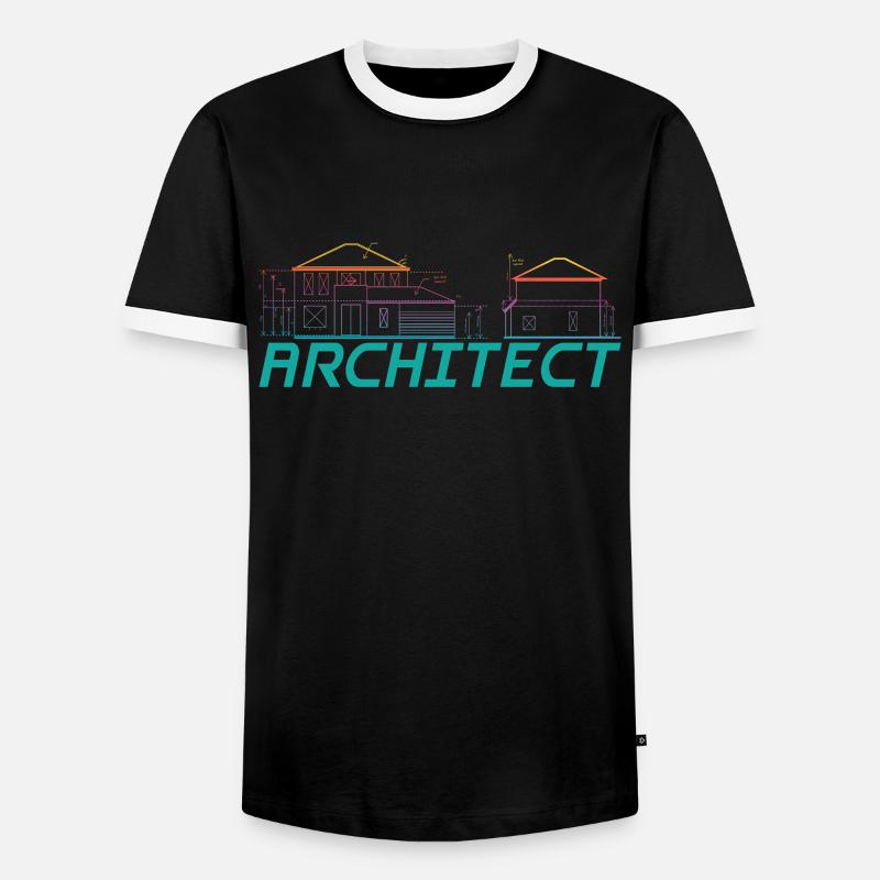 Architecte Architecte Architecture Bâtiment - T-shirt contrasté Homme - noir/blanc