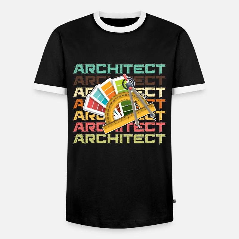 Architect Architect Architecture Building - Men's Ringer Shirt - black/white