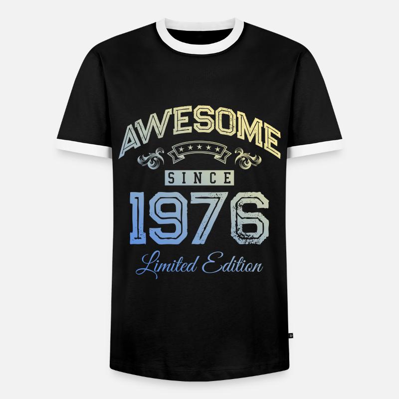 Awesome Since (1976) - Men's Ringer Shirt - black/white