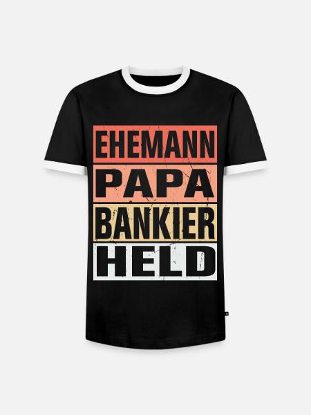 Bankier Vater Ehemann Held - Männer Kontrast-T-Shirt - Schwarz/Weiß