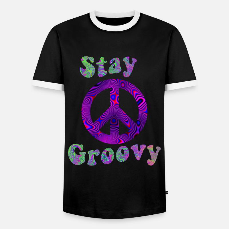 Hippy - Men's Ringer Shirt - black/white