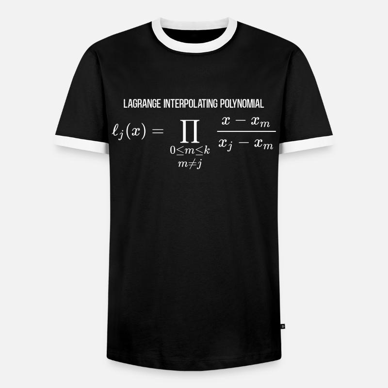 Lagrange Interpolating Polynomial Math Mathematics - Men's Ringer Shirt - black/white