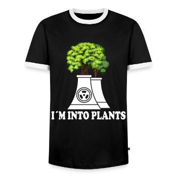 Nuclear Engineers - Nuclear Engineer - Men's Ringer Shirt - black/white - Front - AI Model Female 172 light (172cm) & AI Model Male 178 light (178cm)