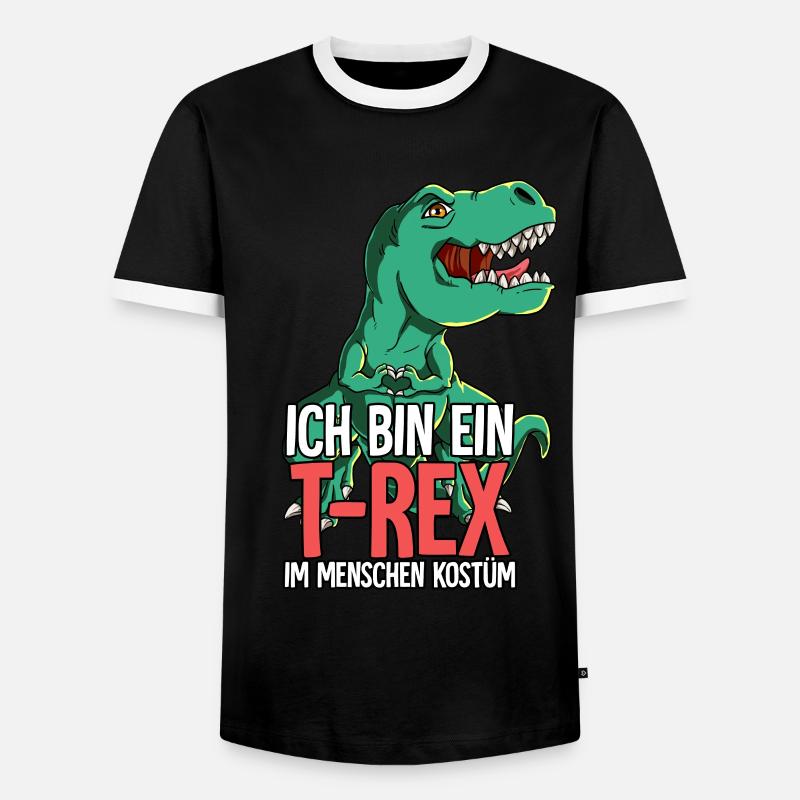 Ich Bin Ein T-rex - Männer Kontrast-T-Shirt - Schwarz/Weiß