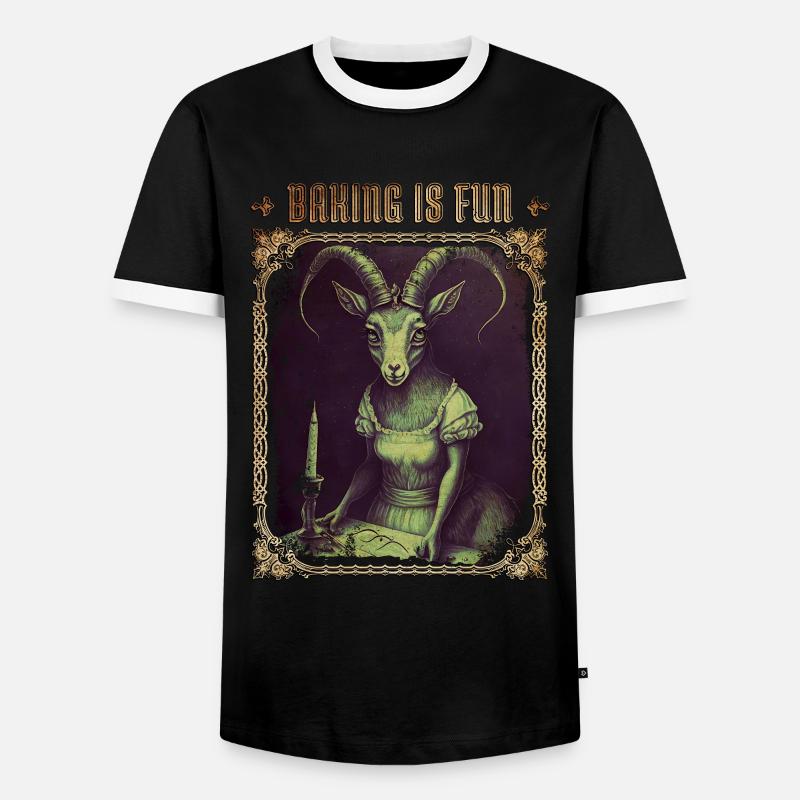 Baking is Fun Goth - Männer Kontrast-T-Shirt - Schwarz/Weiß