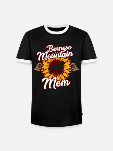 Berner Sennenhund Hundeliebe Mutter - Männer Kontrast-T-Shirt - Schwarz/Weiß