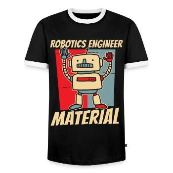 Robotique Ai Robot - T-shirt contrasté Homme - noir/blanc - Devant - AI Model Female 172 light (172cm) & AI Model Male 178 light (178cm)
