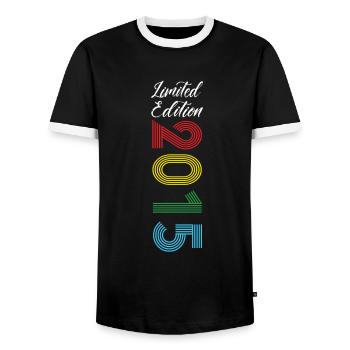 Édition limitée 2015 - T-shirt contrasté Homme - noir/blanc - Devant - AI Model Female 172 light (172cm) & AI Model Male 178 light (178cm)