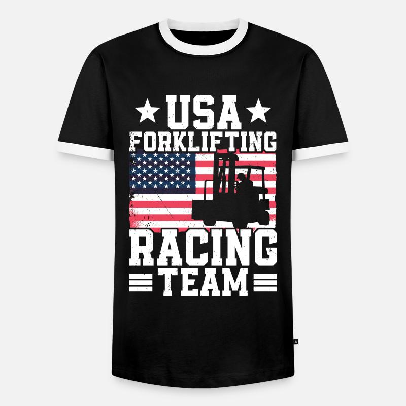 Gabelstaplerfahrer - Männer Kontrast-T-Shirt - Schwarz/Weiß