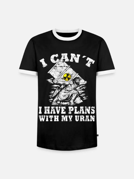 Kernkraft - Stolzer Nuklearingenieur - Männer Kontrast-T-Shirt - Schwarz/Weiß